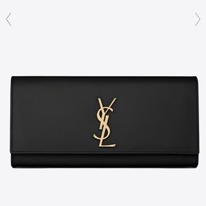 Yves Saint Laurent Textured Leather Clutch